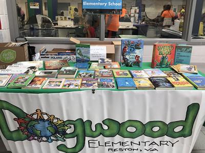 a photo of the dogwood library table